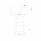 Utdragbart matbord i trä och metall upp till 280 cm - Gallotto Viadurini