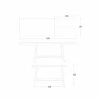 Utdragbart matbord i trä och metall upp till 280 cm - Gallotto Viadurini