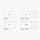 Utdragbart vardagsrumsbord med melaminskiva och metallben - Shaila Viadurini