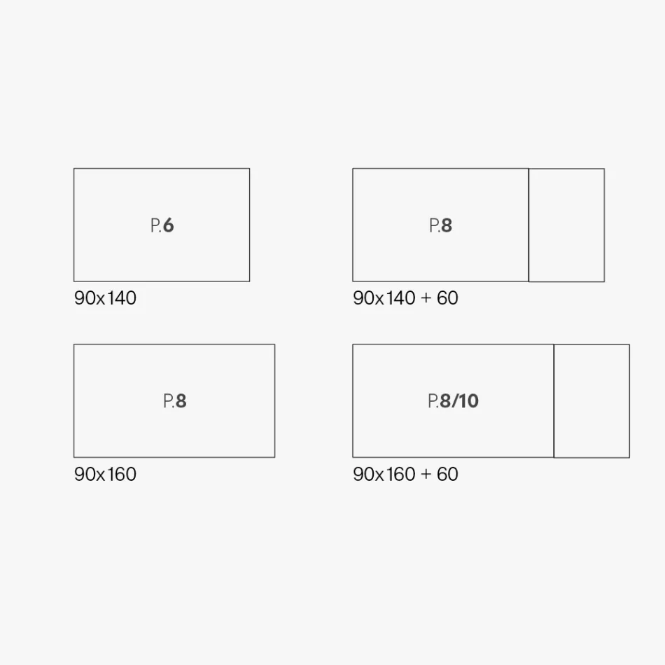 Utdragbart vardagsrumsbord i melamin Tillverkat i Italien - Ondine Viadurini