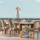 Utdragbart vardagsrumsbord tillverkat av massivt teakträ - Fidia Viadurini