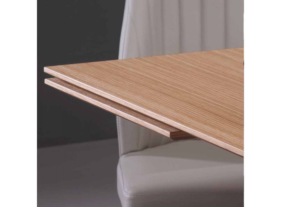 Design förlängbart bord med ekplatta Daryl, tillverkad i Italien Viadurini