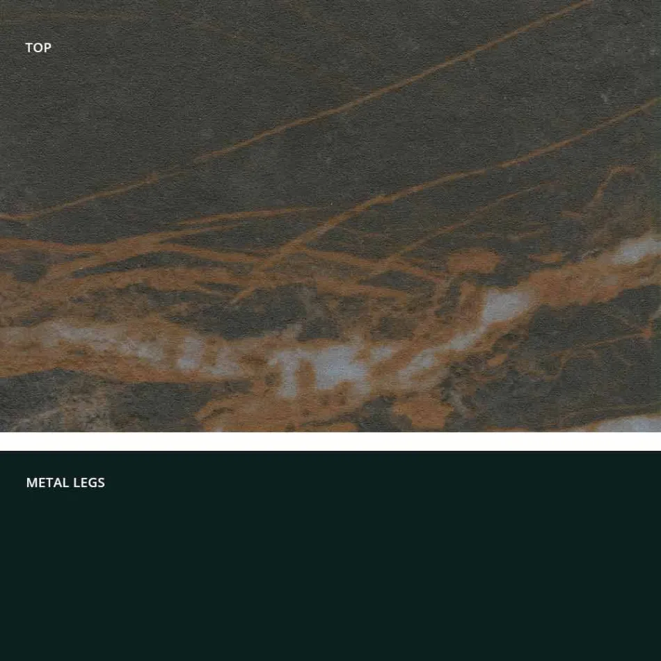 Utbyggbar keramisk glas design bord tillverkad i Italien, Dionigi Viadurini