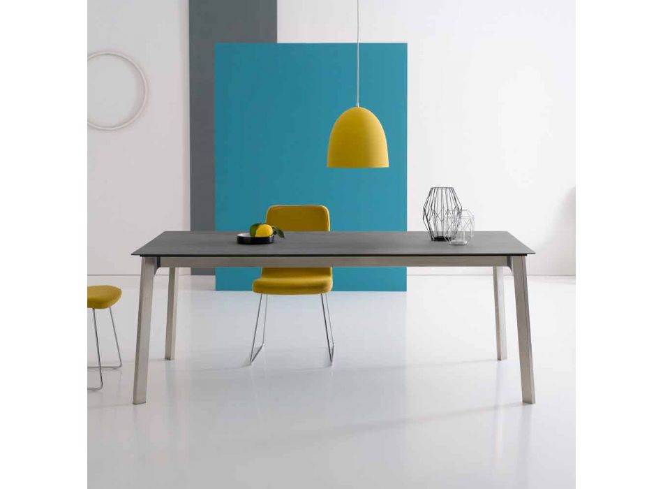 Utdragbart designbord, tillverkat i Italien i aluminium - Arnara Viadurini