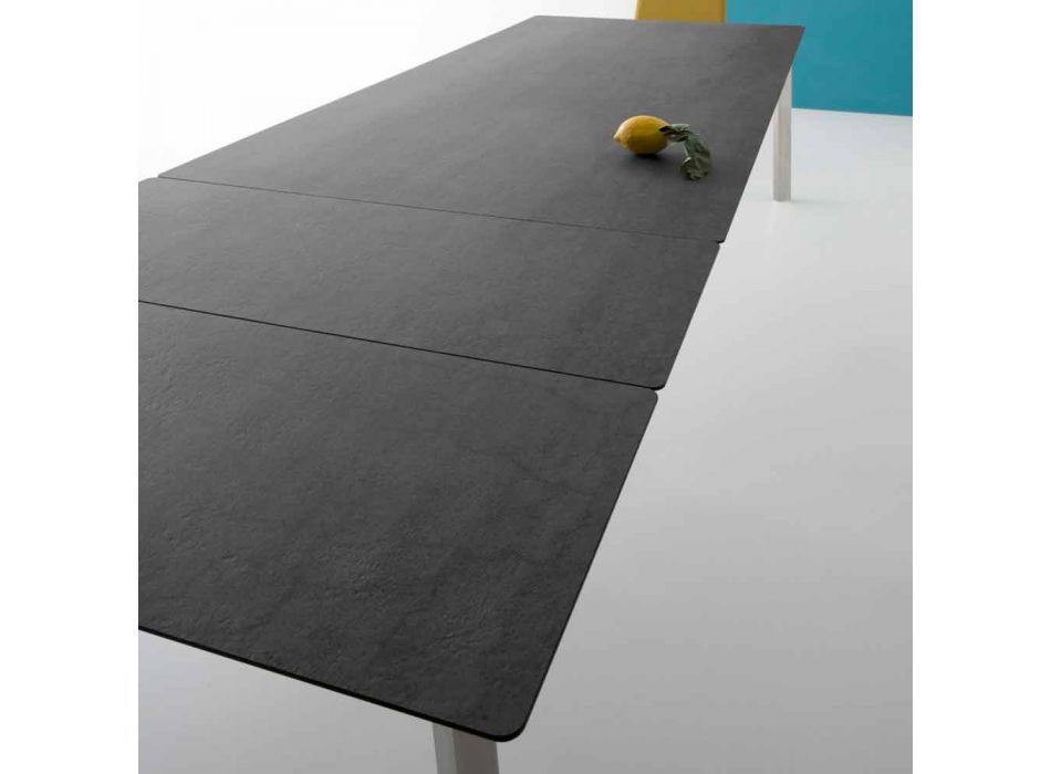 Utdragbart designbord, tillverkat i Italien i aluminium - Arnara Viadurini