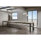 Utdragbart bord av modern design i melaminträ - Badesi Viadurini