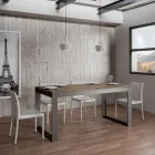 Utdragbart bord av modern design i melaminträ - Badesi Viadurini