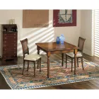 Utdragbart bord och 2 stolar i patinerad valnöt Tillverkad i Italien - Biotite Viadurini