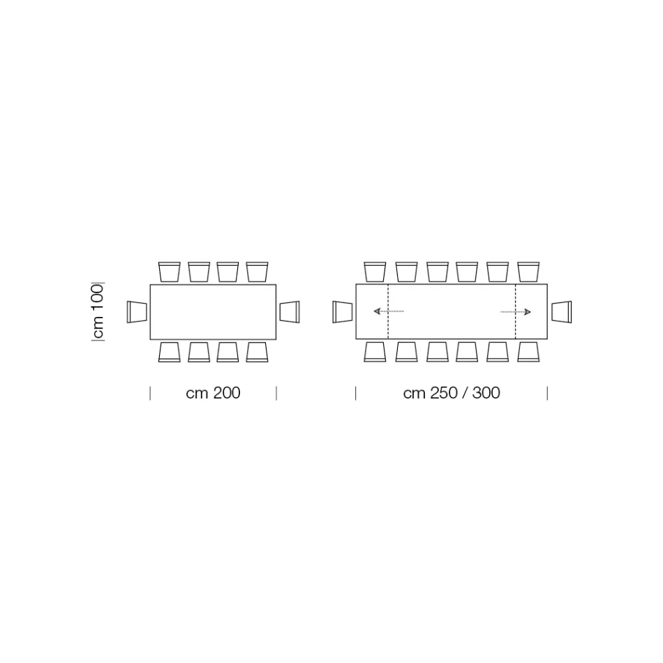 Utdragbart bord upp till 14 sittplatser i fanerat trä Tillverkat i Italien - Grotta Viadurini