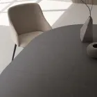 Utdragbart bord upp till 180 cm Runt laminerat Hpl Tillverkat i Italien - Bastiano Viadurini