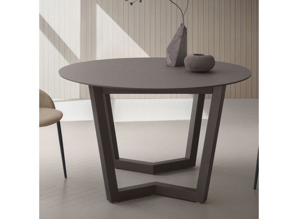Utdragbart bord upp till 180 cm Runt Hpl-laminerat Tillverkat i Italien - Bastiano Viadurini