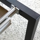 Utdragbart bord upp till 230 cm i metall och keramisk glasskiva - Klaus Viadurini
