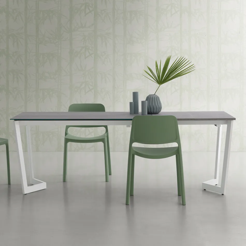 Utdragbart bord Upp till 238 cm med Laminam Top Made in Italy - Pablito Viadurini