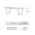 Utdragbart bord Upp till 238 cm Moka Metal och Hpl Tillverkat i Italien - Pablito Viadurini