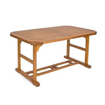 Utdragbart trädgårdsbord i trä upp till 240 cm, från Design - Roxen Viadurini