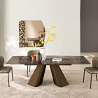 Utdragbart bord upp till 240 cm i klart ribbat glas Tillverkat i Italien - Talete Viadurini
