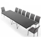 Utdragbart bord upp till 300 cm i Made in Italy fanerat trä – Ezzellino Viadurini