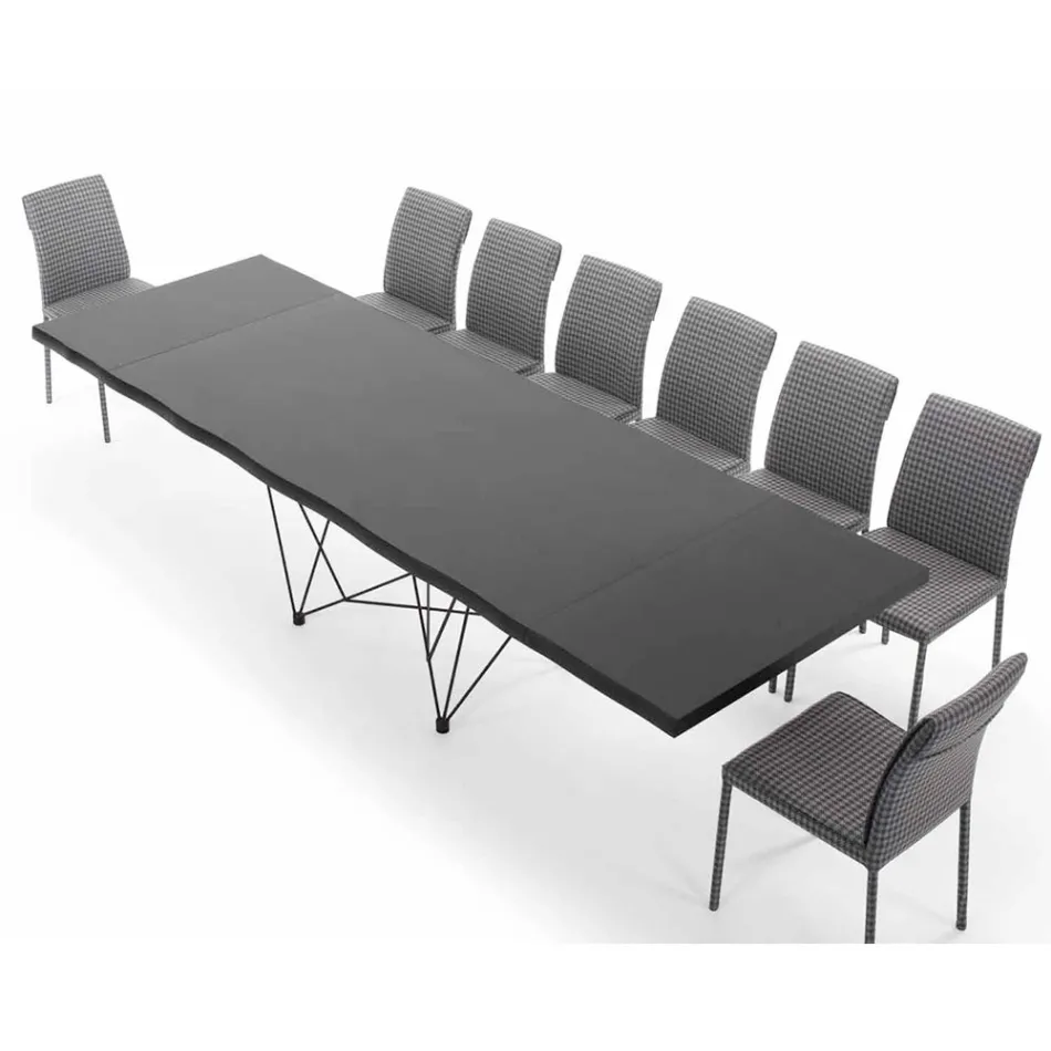 Utdragbart bord upp till 300 cm i Made in Italy fanerat trä – Ezzellino Viadurini