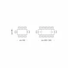 Utdragbart bord upp till 300 cm i Made in Italy fanerat trä – Ezzellino Viadurini