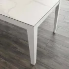 Utdragbart bord upp till 380 cm in vitro keramik och Cagliari metall Viadurini