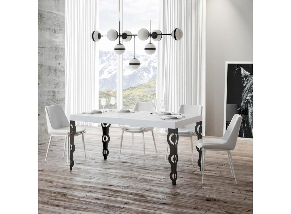 Utdragbart bord upp till 4 m i melaminträ och järn Tillverkat i Italien - Marella Viadurini