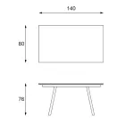 Utdragbart bord upp till 200 cm i Marble Effect Sinter Stone - Ananas Viadurini