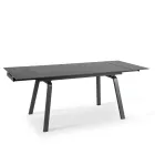 Utdragbart bord upp till 200 cm i Marble Effect Sinter Stone - Ananas Viadurini