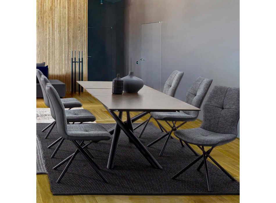 Utdragbart bord Upp till 220 cm i keramik och stål Homemotion - Brianza Viadurini