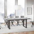 Utdragbart bord upp till 220 cm i trä och järn Tillverkat i Italien - Nuvola Viadurini