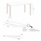 Utdragbart bord Upp till 238 cm i laminat och metall tillverkat i Italien - Remigio Viadurini