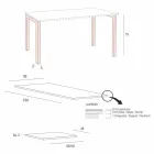 Utdragbart bord Upp till 238 cm i laminat och metall tillverkat i Italien - Remigio Viadurini