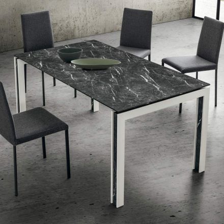 Utdragbart bord upp till 240 cm Design i trä och HPL Made in Italy - Polo Viadurini