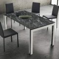 Utdragbart bord Upp till 240 cm design i trä och Hpl Made in Italy - Polo