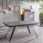 Utdragbart bord upp till 240 cm i keramik och metall - Bukett Viadurini