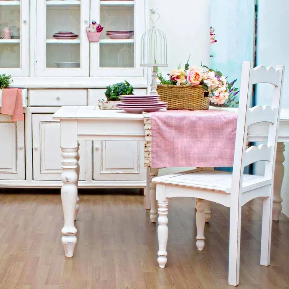 Utdragbart bord Upp till 240 cm i Mango Wood och Mdf Homemotion - Tongo Viadurini