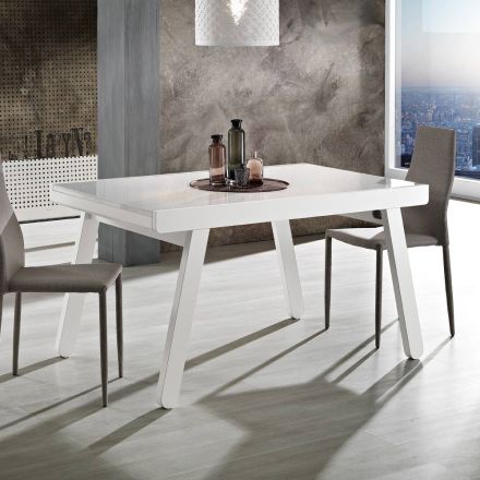 Utdragbart bord upp till 240 cm i Lackat trä Tillverkat i Italien - Adrienne Viadurini