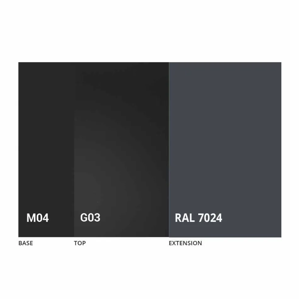 Utdragbart bord Upp till 250 cm med glastopp Made in Italy - Pitagora Viadurini