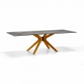 Utdragbart bord Upp till 260 cm i stengods och trä, lyx tillverkat i Italien - Malita