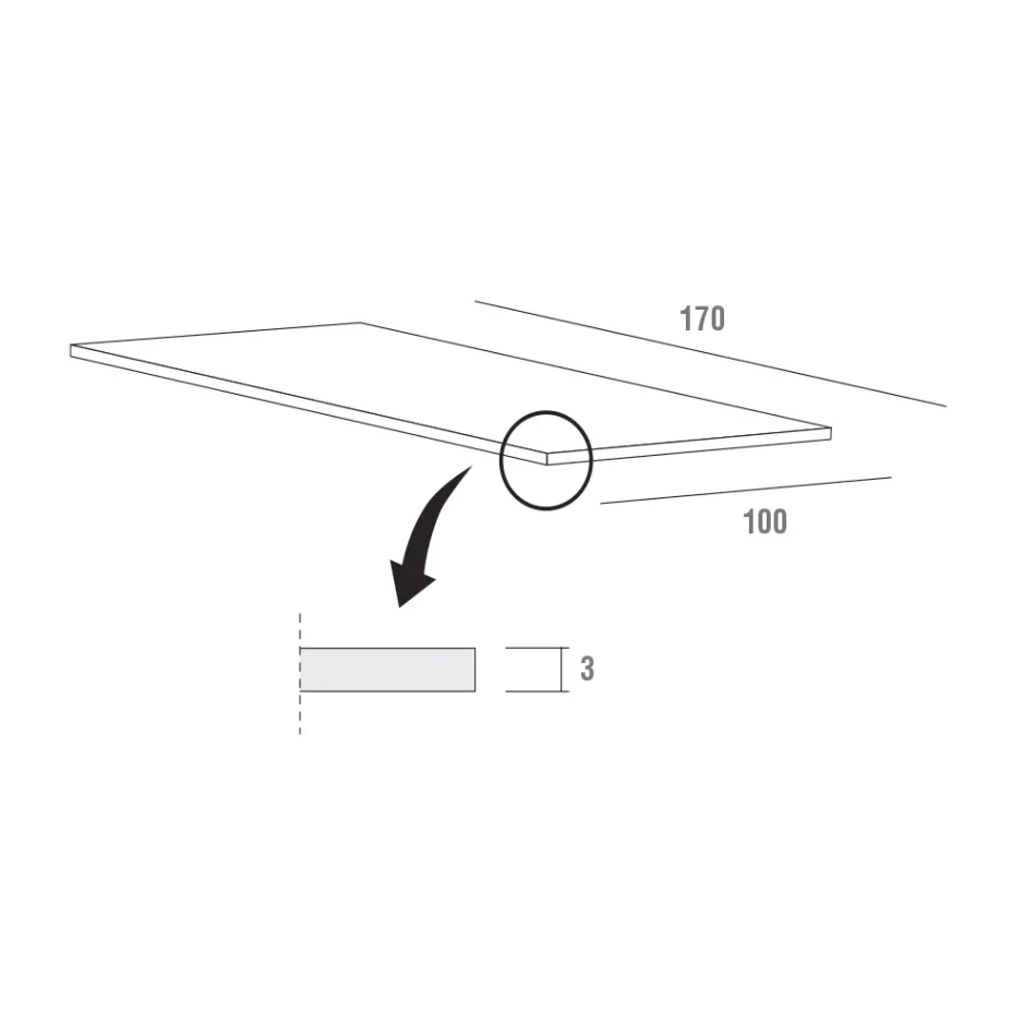 Utdragbart bord Upp till 280 cm i Fenix Made in Italy, Precious - Aresto Viadurini