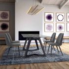 Utdragbart bord upp till 280 cm i glas och fanerat trä – Eugrafo Viadurini