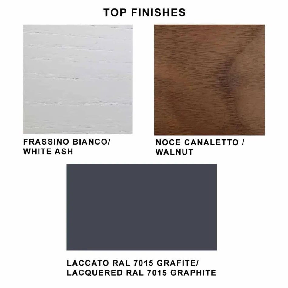 Utdragbart bord upp till 280 cm i glas och fanerat trä – Eugrafo Viadurini