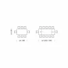 Utdragbart bord upp till 280 cm i glas och fanerat trä – Eugrafo Viadurini