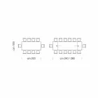 Utdragbart bord upp till 280 cm i glas och fanerat trä – Eugrafo Viadurini