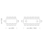 Utdragbart bord Upp till 300 cm med fanerad skiva Tillverkad i Italien - Grotta Viadurini