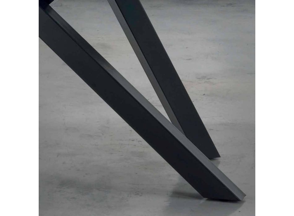 Utdragbart bord upp till 300 cm i Fenix och stål tillverkat i Italien - Settimmio Viadurini