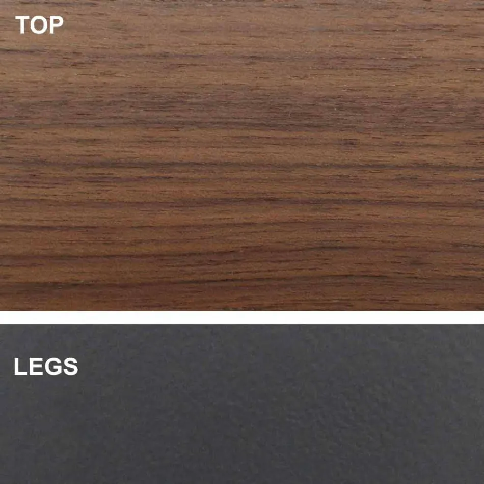 Utdragbart bord upp till 300 cm i trä och stål Tillverkat i Italien - Settimmio Viadurini