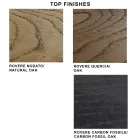 Utdragbart bord upp till 300 cm i fanerat trä och glas - riv Viadurini