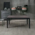 Utdragbart bord upp till 316 cm i Melamin och Metal Base - Rökelse Viadurini