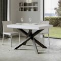 Utdragbart bord upp till 440 cm i antracitjärn och trä Tillverkat i Italien - Graffo