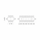 Utdragbart bord upp till 470 cm i Made in Italy fanerat trä – Gordito Viadurini